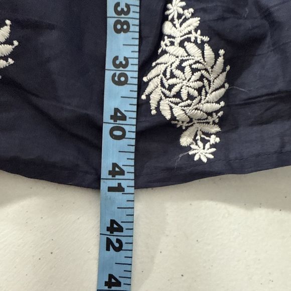 Talisman Dress Womens Medium Empire Waist V‎ Neck Lantern sleeves Pleasted Beach - Picture 9 of 13